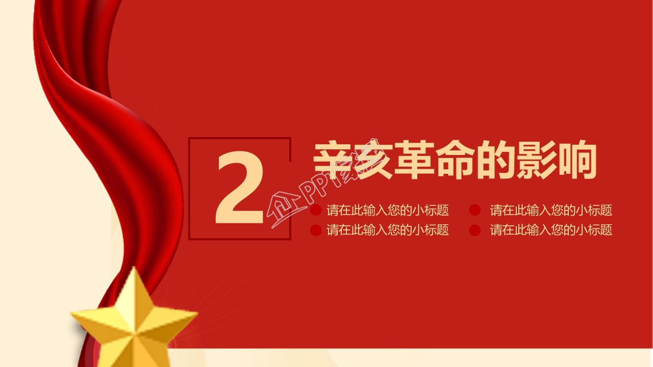 纪念辛亥革命110周年ppt模板