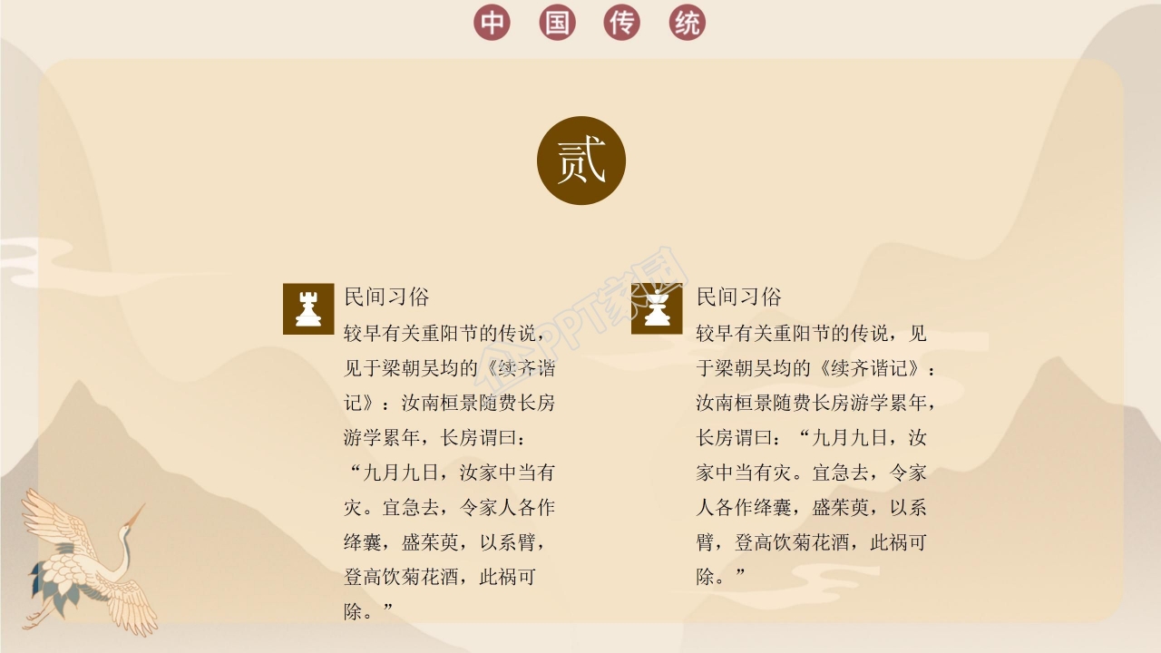 感恩敬老重阳节ppt模板