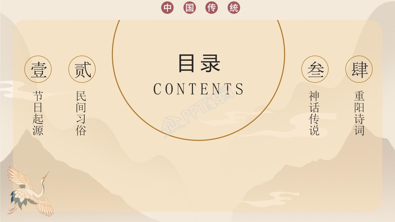 感恩敬老重阳节ppt模板