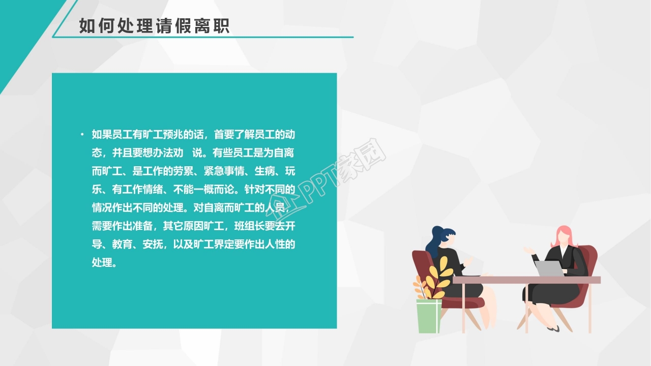 人力资源培训工作PPT模板