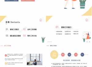 时尚简洁营销经理年终总结ppt模板下载推荐