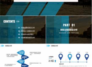 商务风企业公司年终总结汇报ppt模板下载推荐