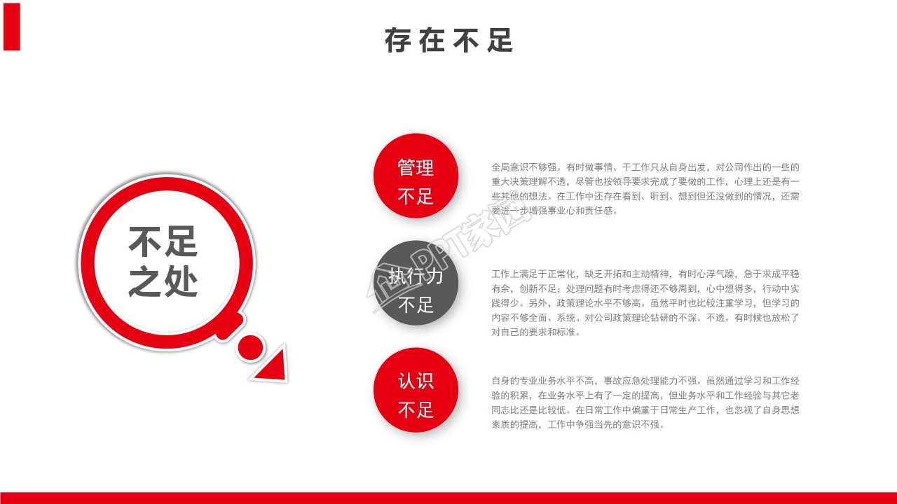 红色简约年终工作总结汇报ppt模板