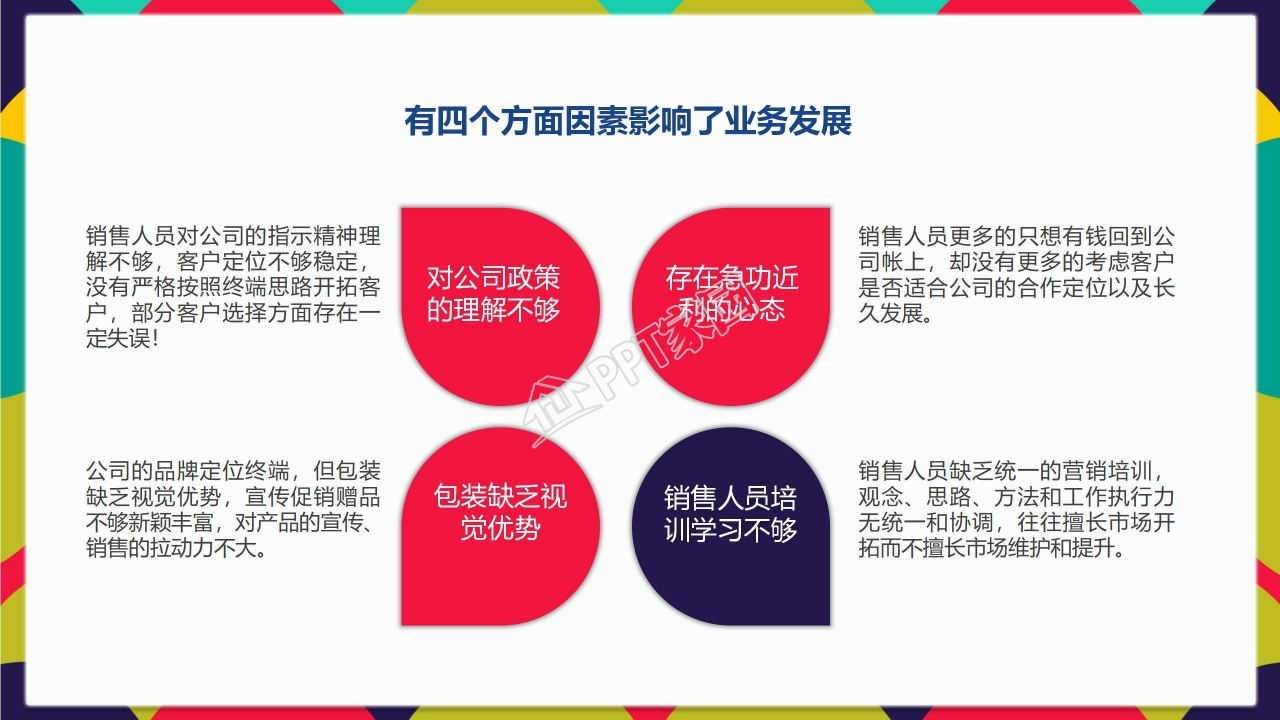 炫彩半圆企业年终总结汇报ppt模板
