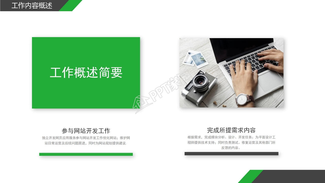 小清新蓝色简约商务PPT模板