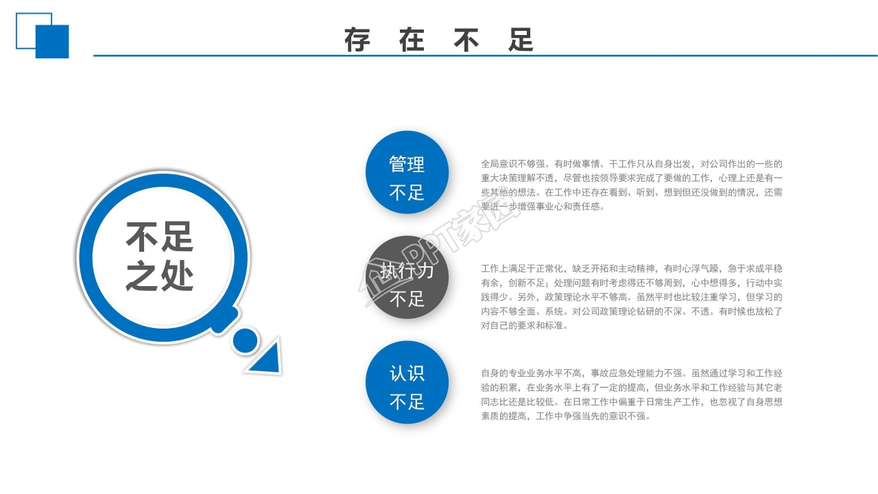 蓝色简约年终工作总结汇报ppt模板