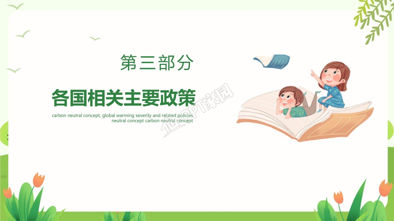 读懂碳中和概念全球变暖严重性及相关政策ppt模板