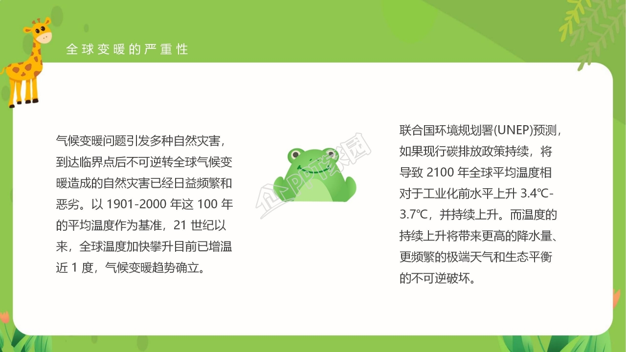 读懂碳中和概念全球变暖严重性及相关政策ppt模板
