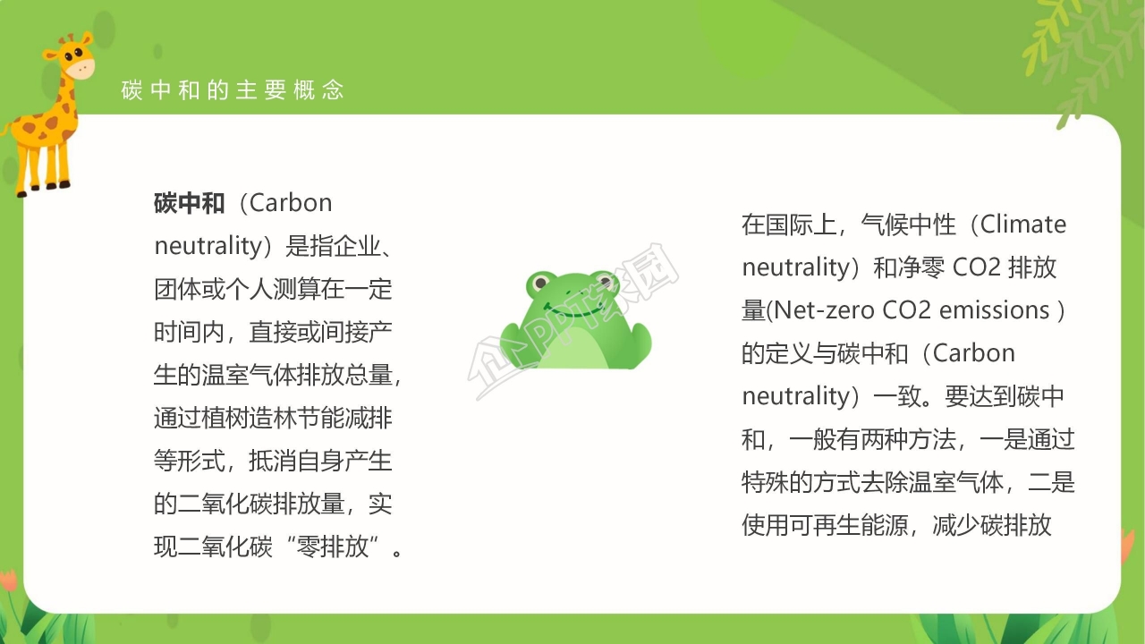 读懂碳中和概念全球变暖严重性及相关政策ppt模板