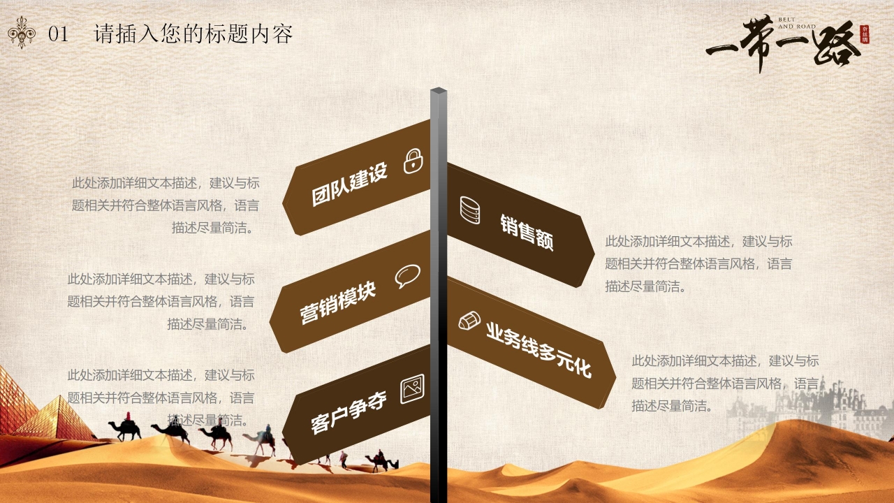 形势与政策一带一路ppt模板