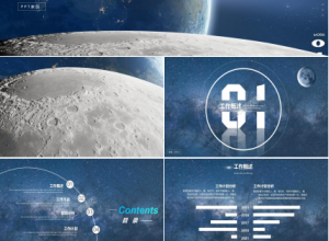 创意星球年终总结报告ppt模板下载推荐