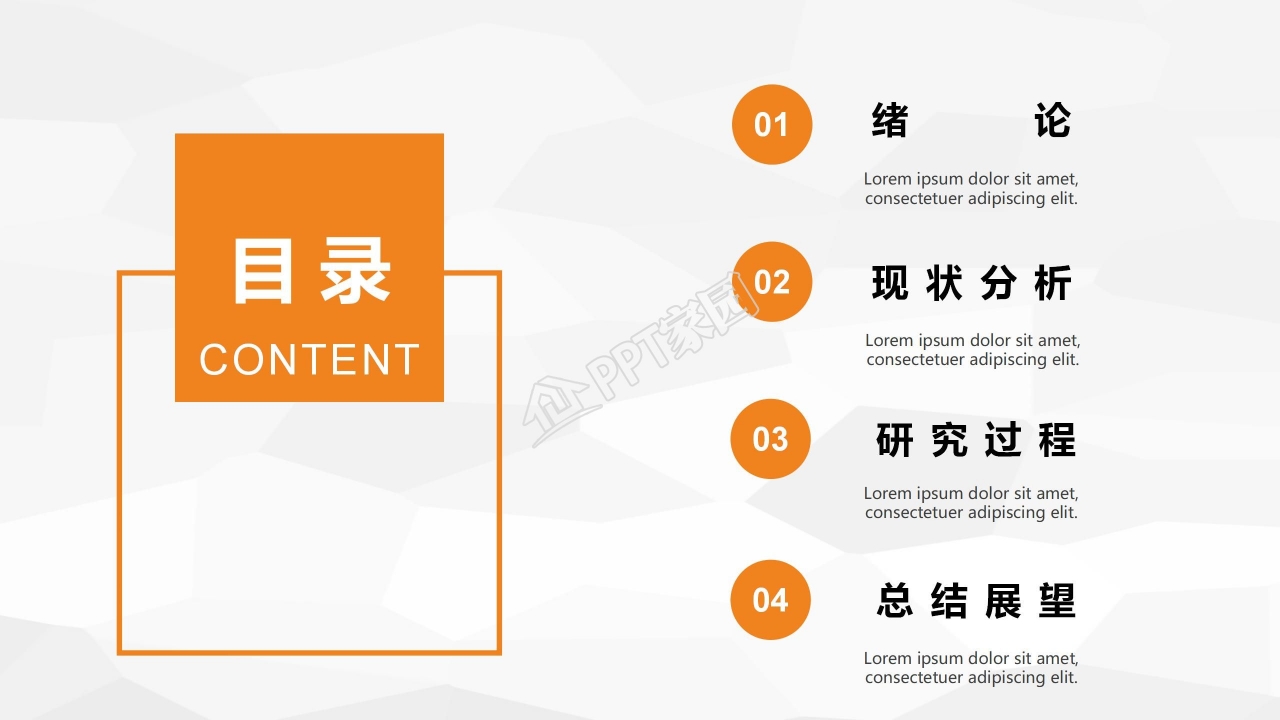 橙色毕业论文答辩研究报告毕业设计ppt模板