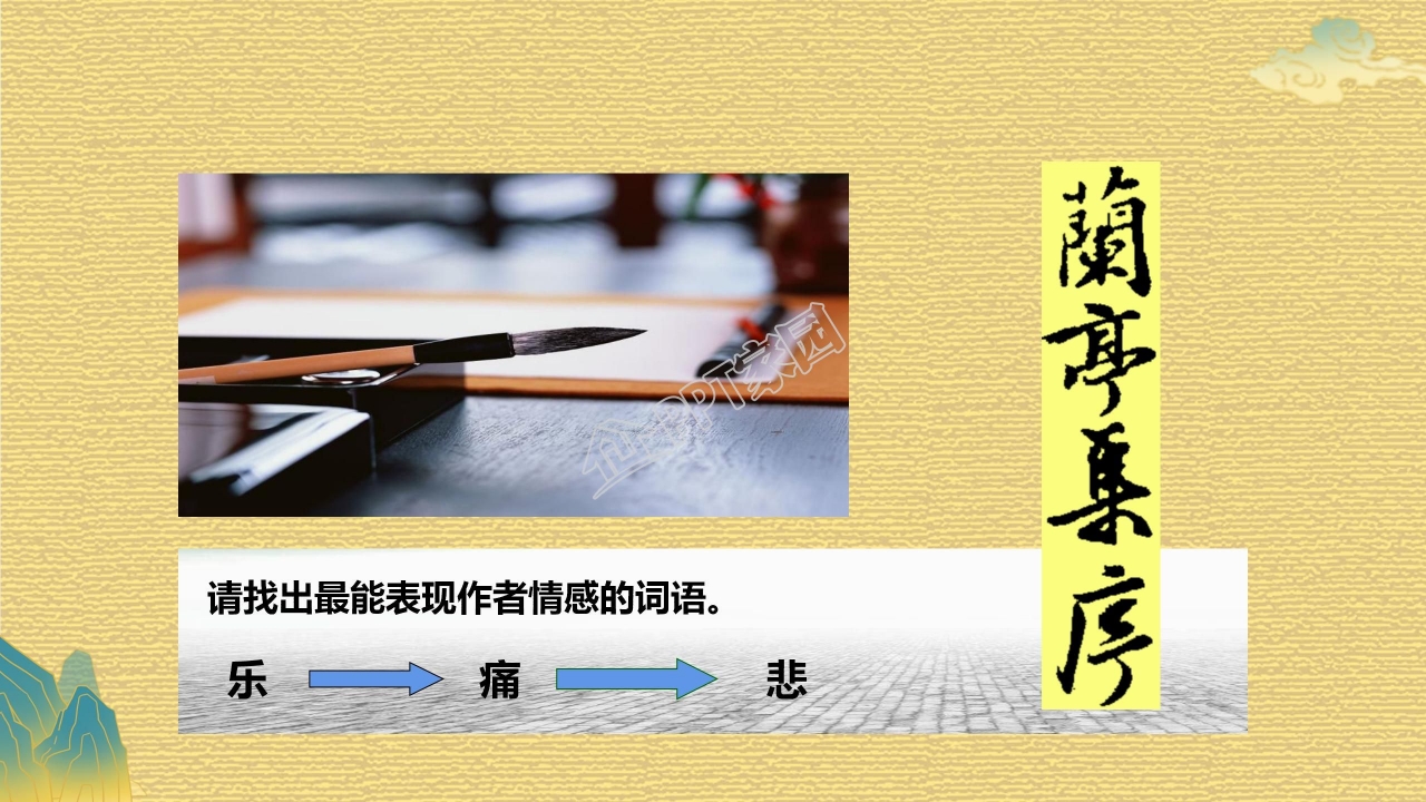 高中语文兰亭集序ppt课件模板