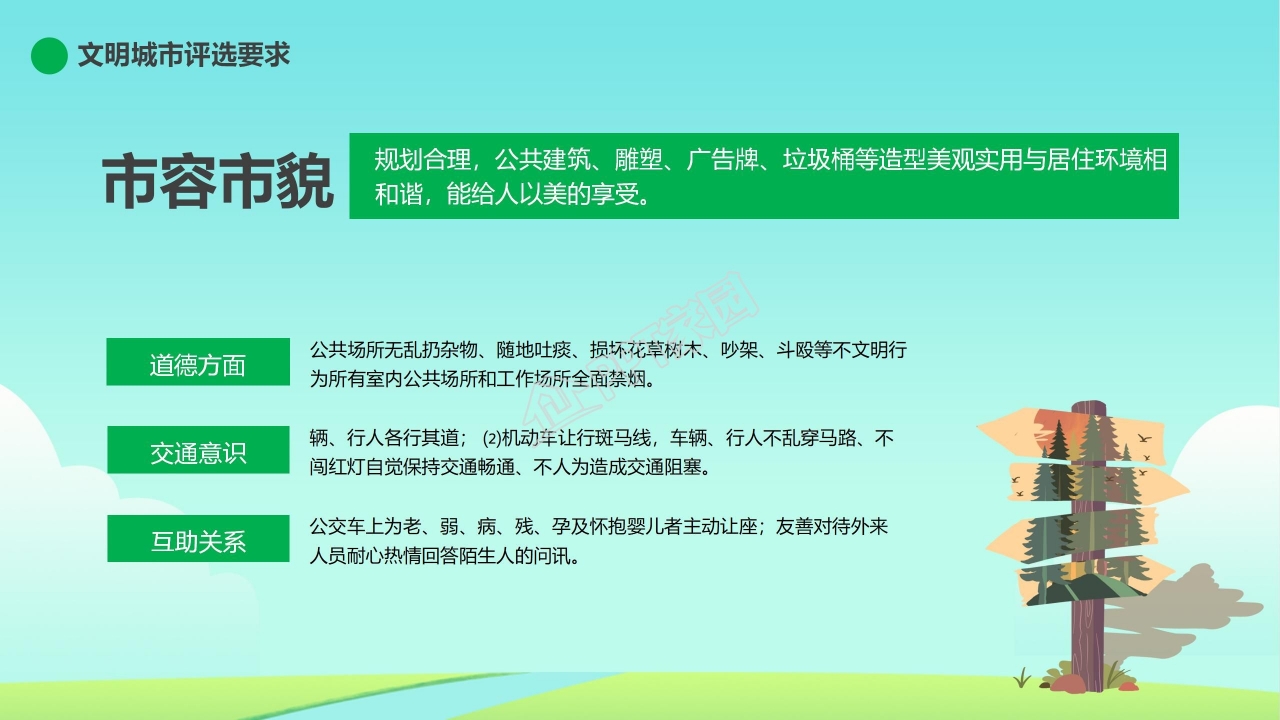 创建文明城市ppt模板