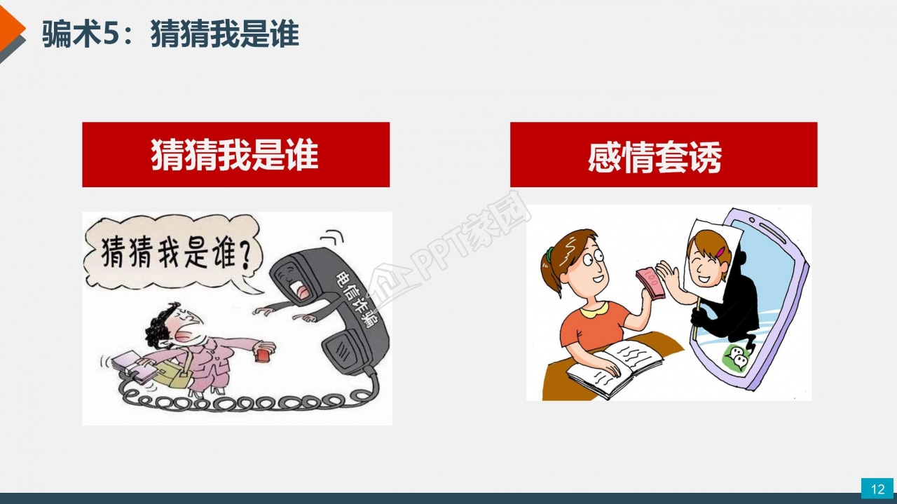 预防电信网络诈骗小知识反诈宣传安全教育ppt模板