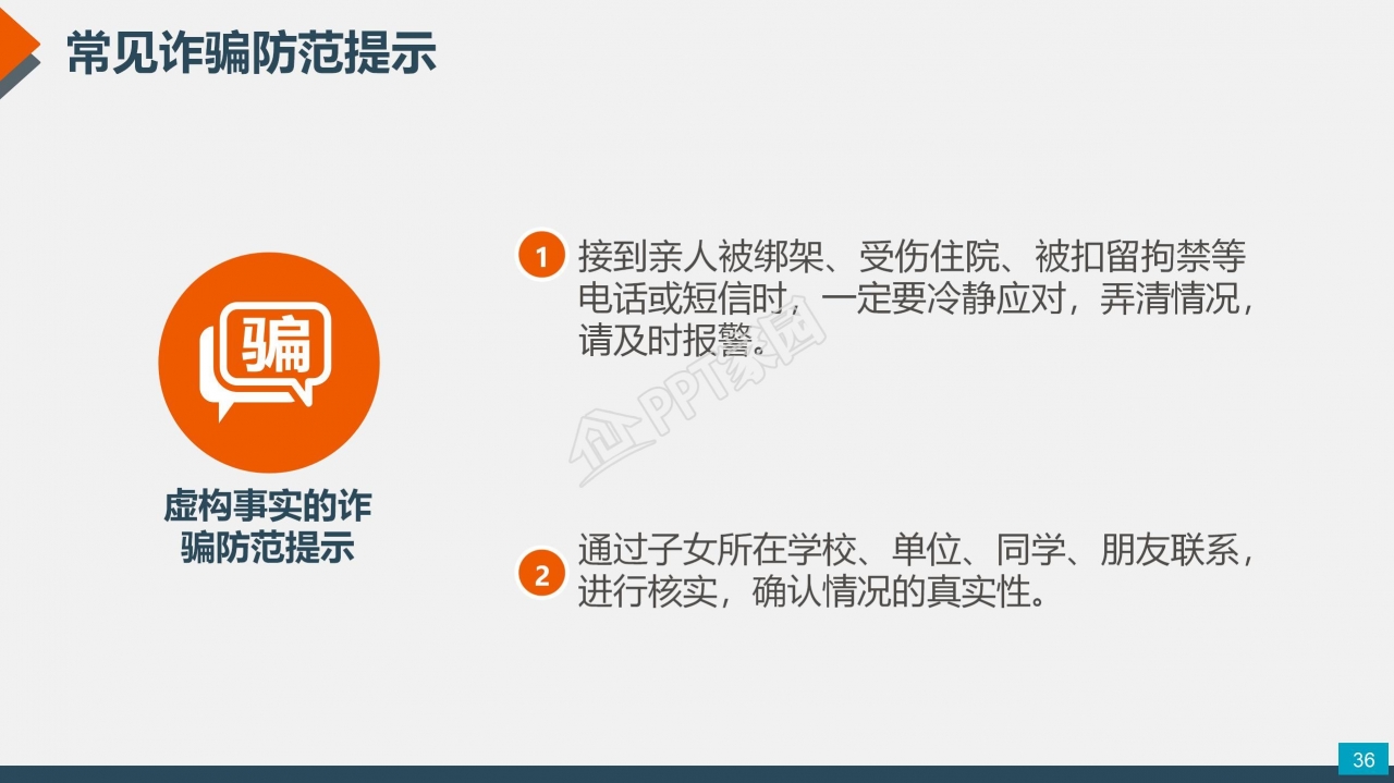 预防电信网络诈骗小知识反诈宣传安全教育ppt模板