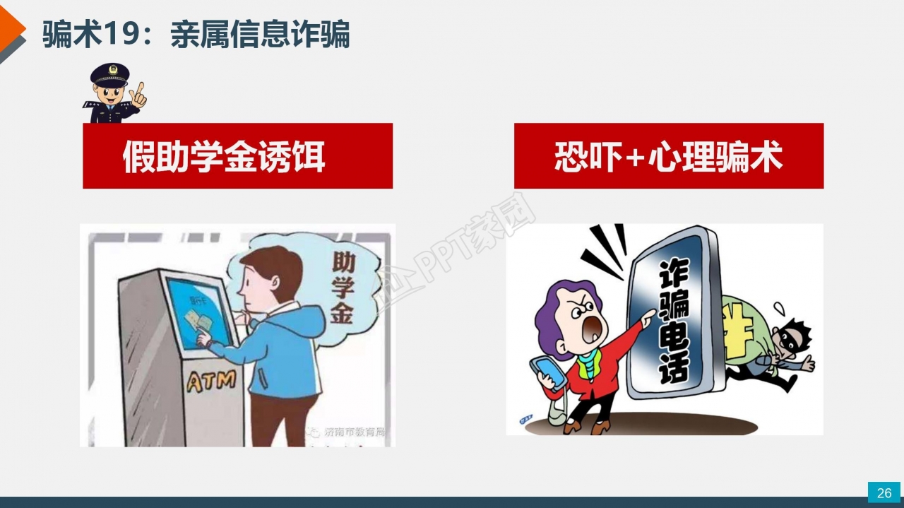 预防电信网络诈骗小知识反诈宣传安全教育ppt模板