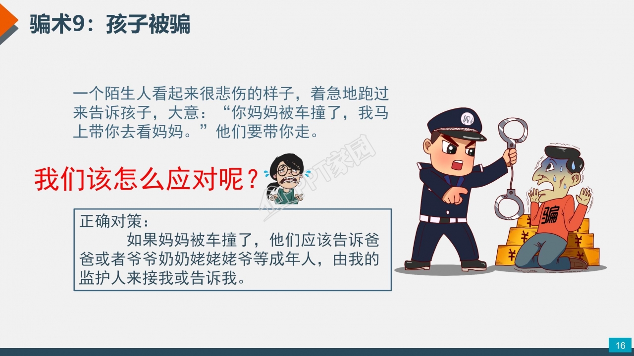 预防电信网络诈骗小知识反诈宣传安全教育ppt模板