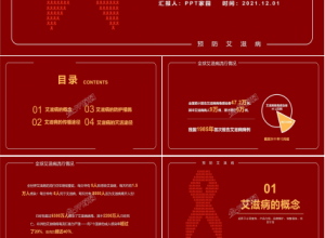世界艾滋病宣传日ppt模板下载推荐