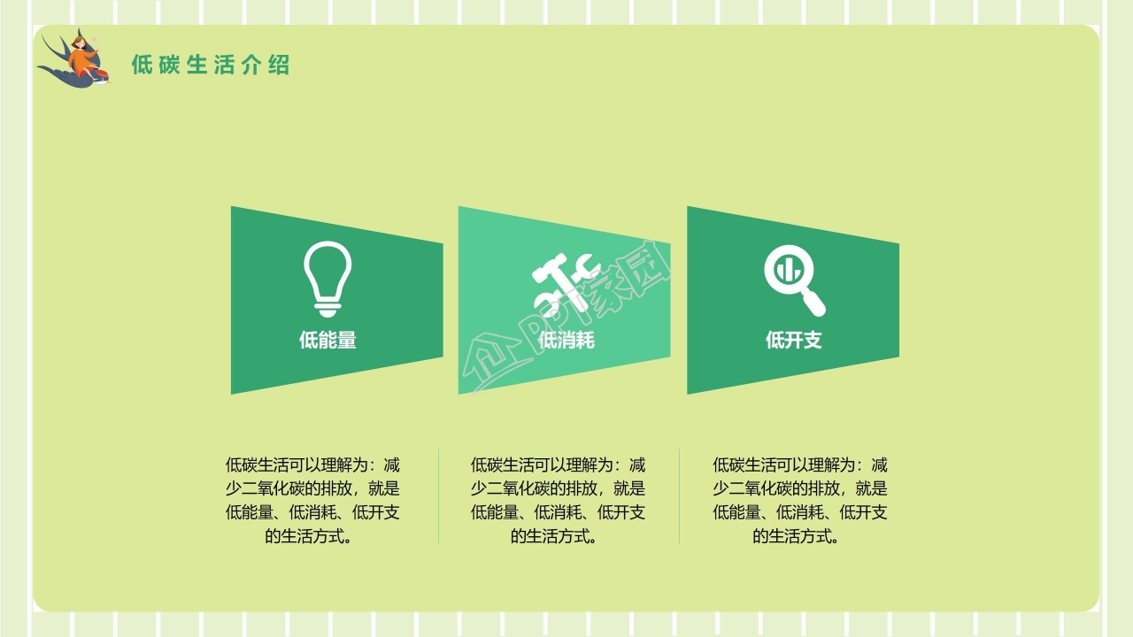 创意低碳环保ppt模板