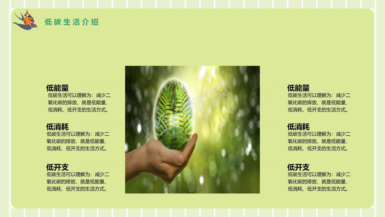 创意低碳环保ppt模板