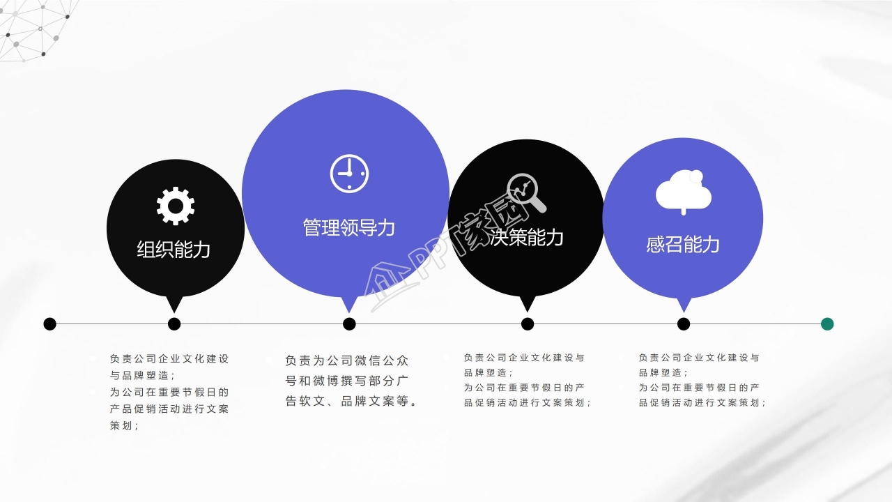 极致简约炫酷黑色个人简历PPT模板