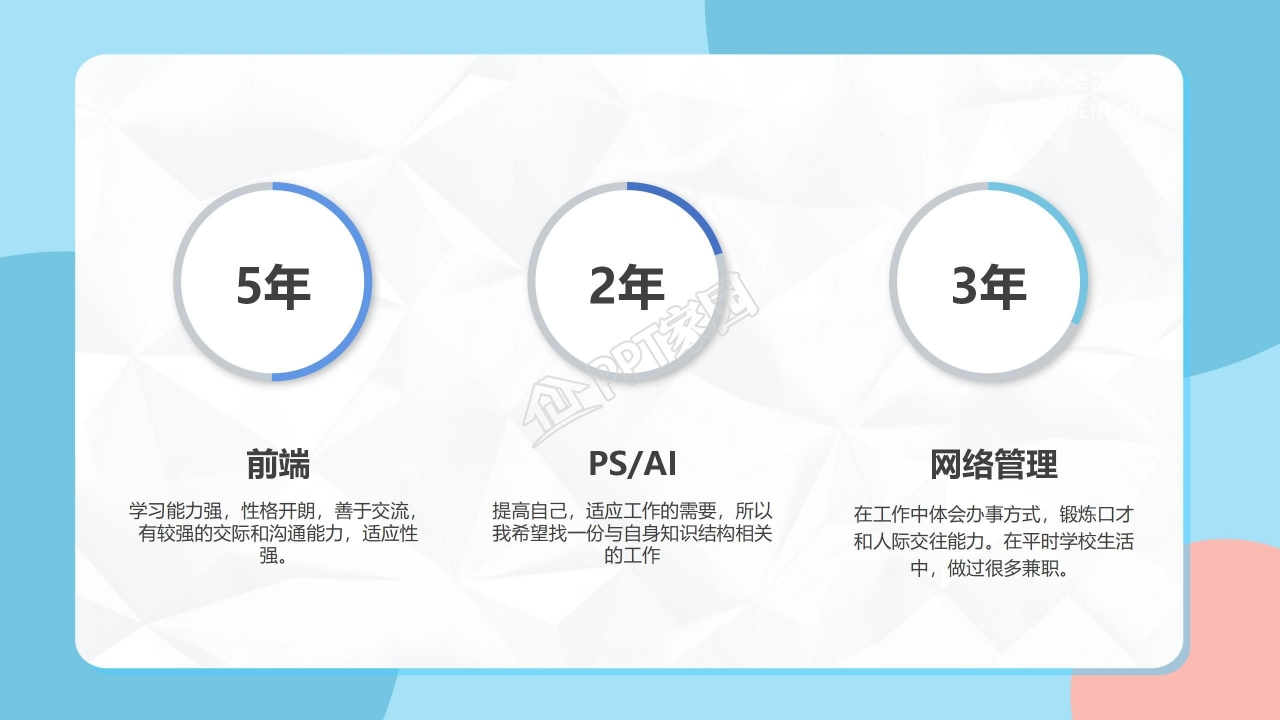 简约自我介绍ppt模板