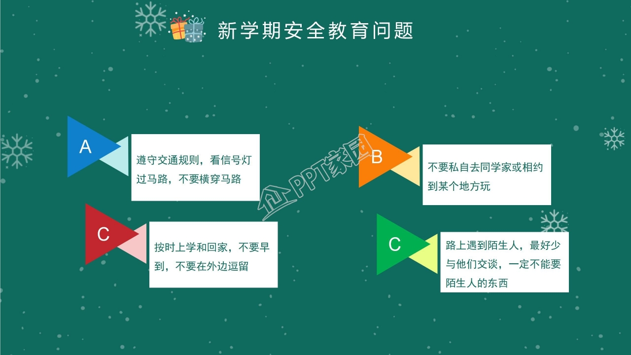 卡通动漫可爱圣诞节PPT模板