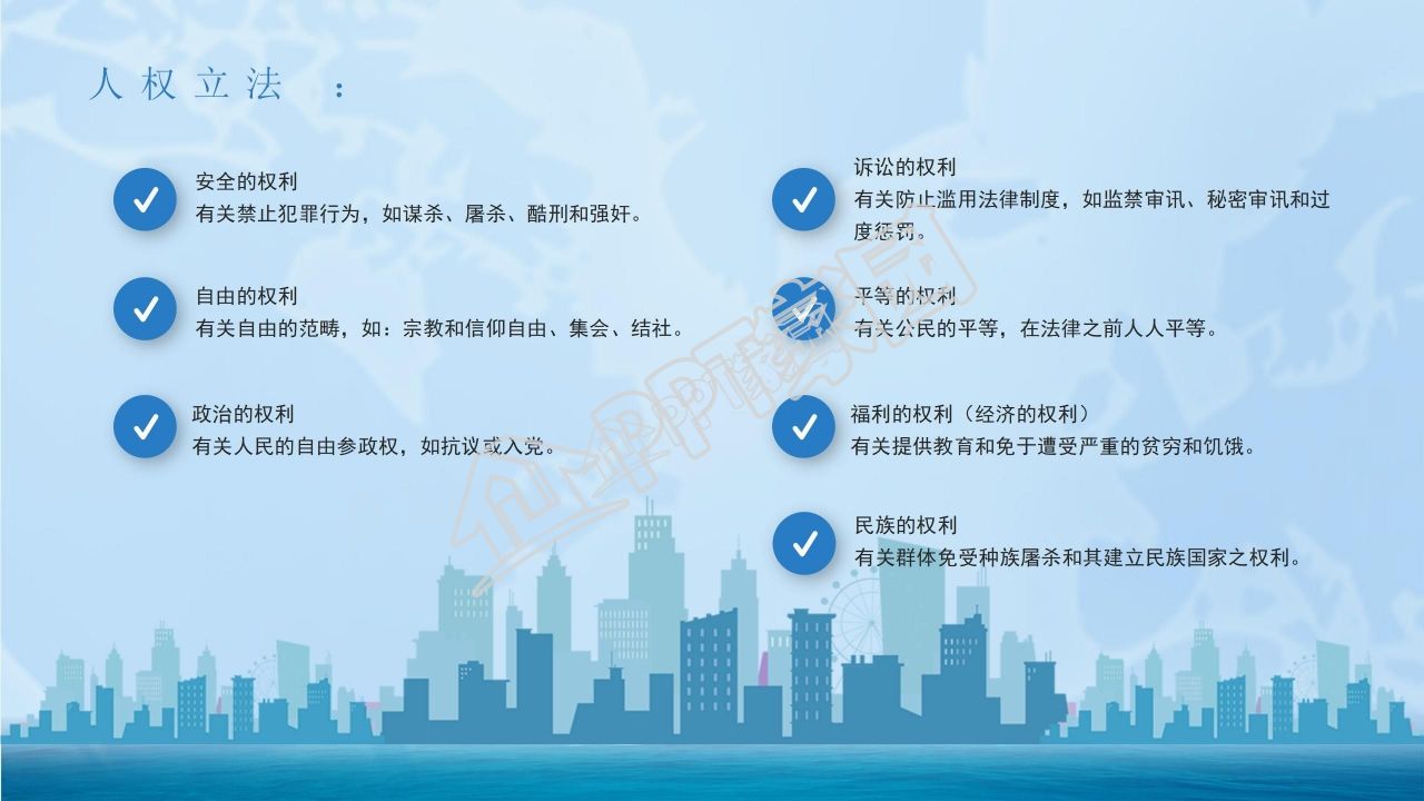 卡通世界人权日宣传教育活动策划ppt模板