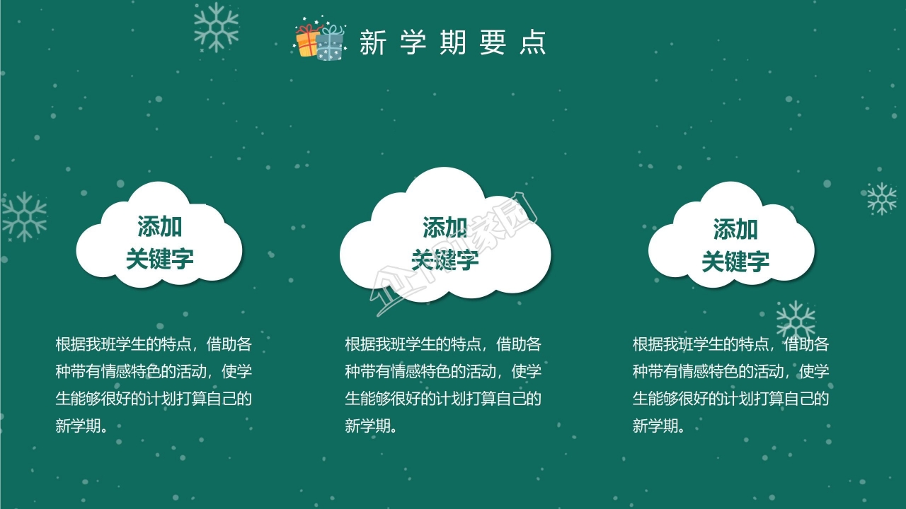 卡通动漫可爱圣诞节PPT模板