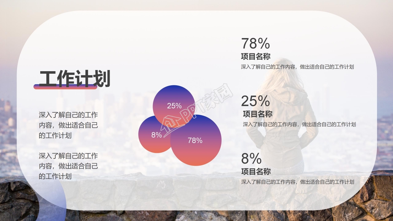 创意节能灯环保PPT模板