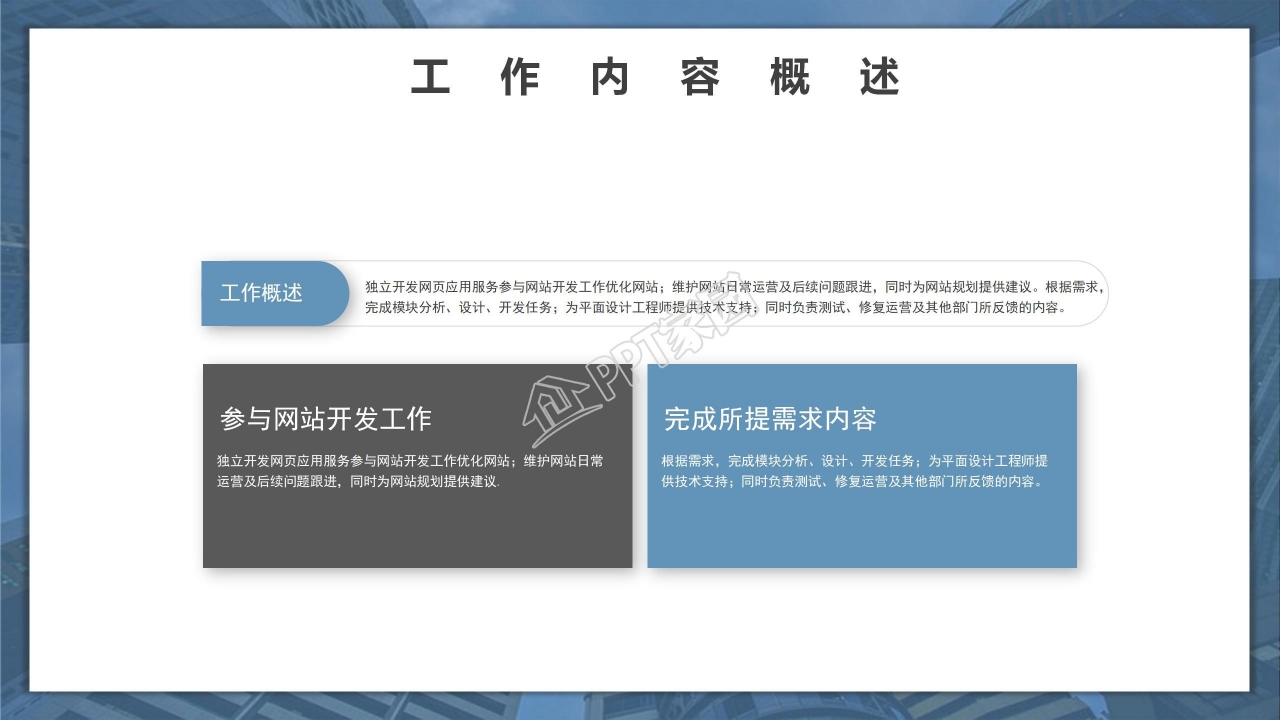 建筑公司企业简介ppt模板