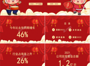 2022虎气冲天庆元旦迎新年ppt模板下载推荐