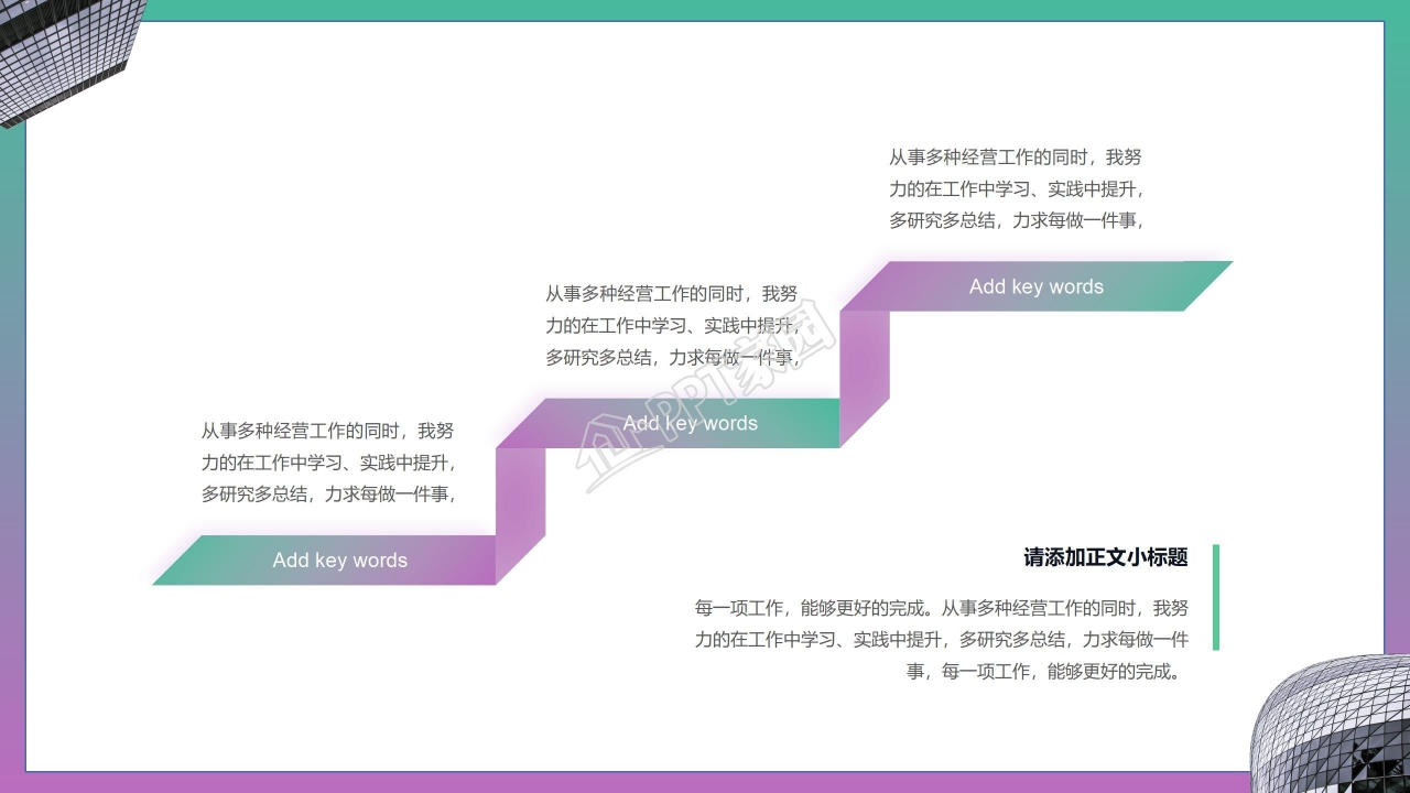 城市封面大气简洁实用PPT模板
