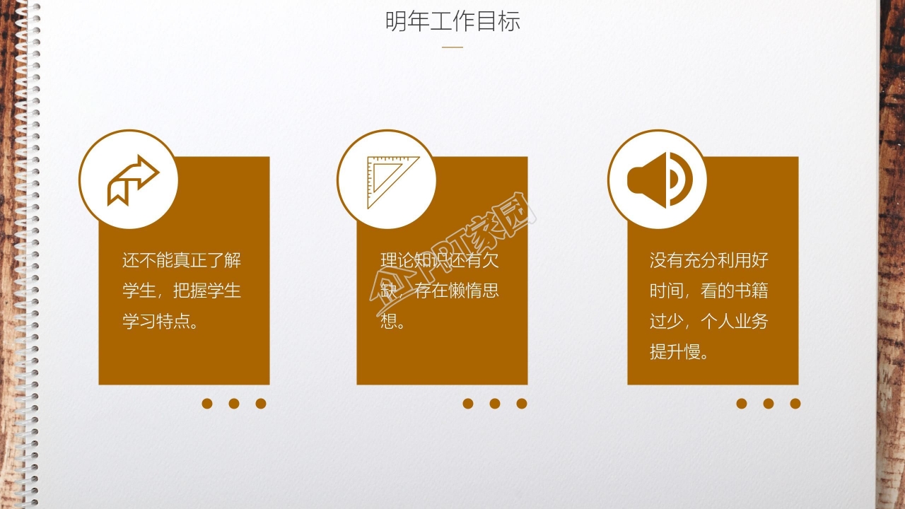 教务教师工作总结ppt模板 