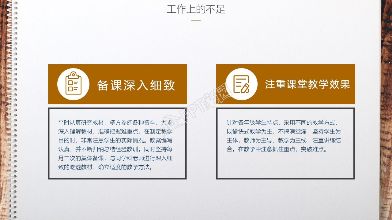 教务教师工作总结ppt模板 