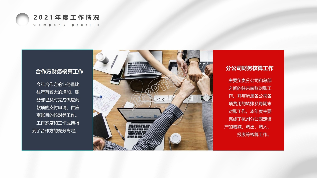 2021蒸蒸日上财务报告ppt模板