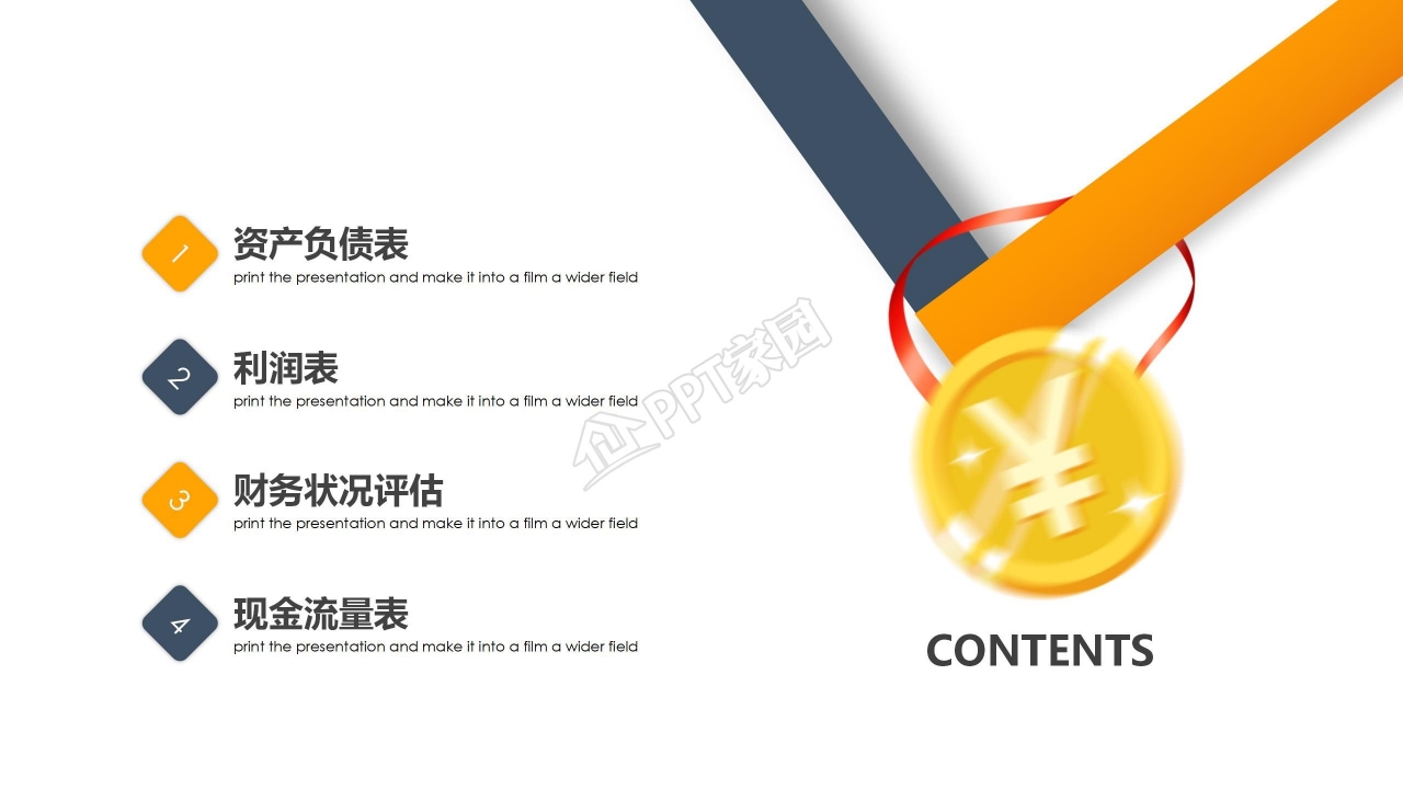 商务风财务年终工作总结ppt模板