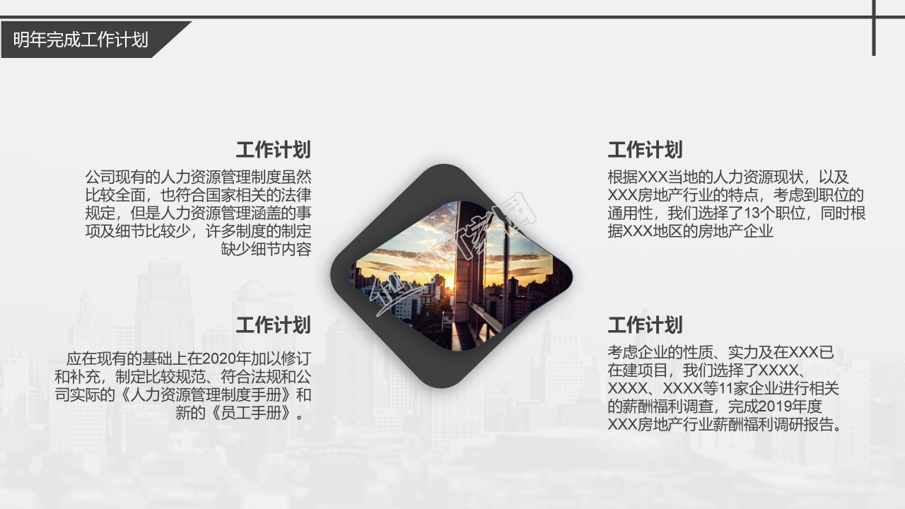 人力资源部年度工作总结ppt