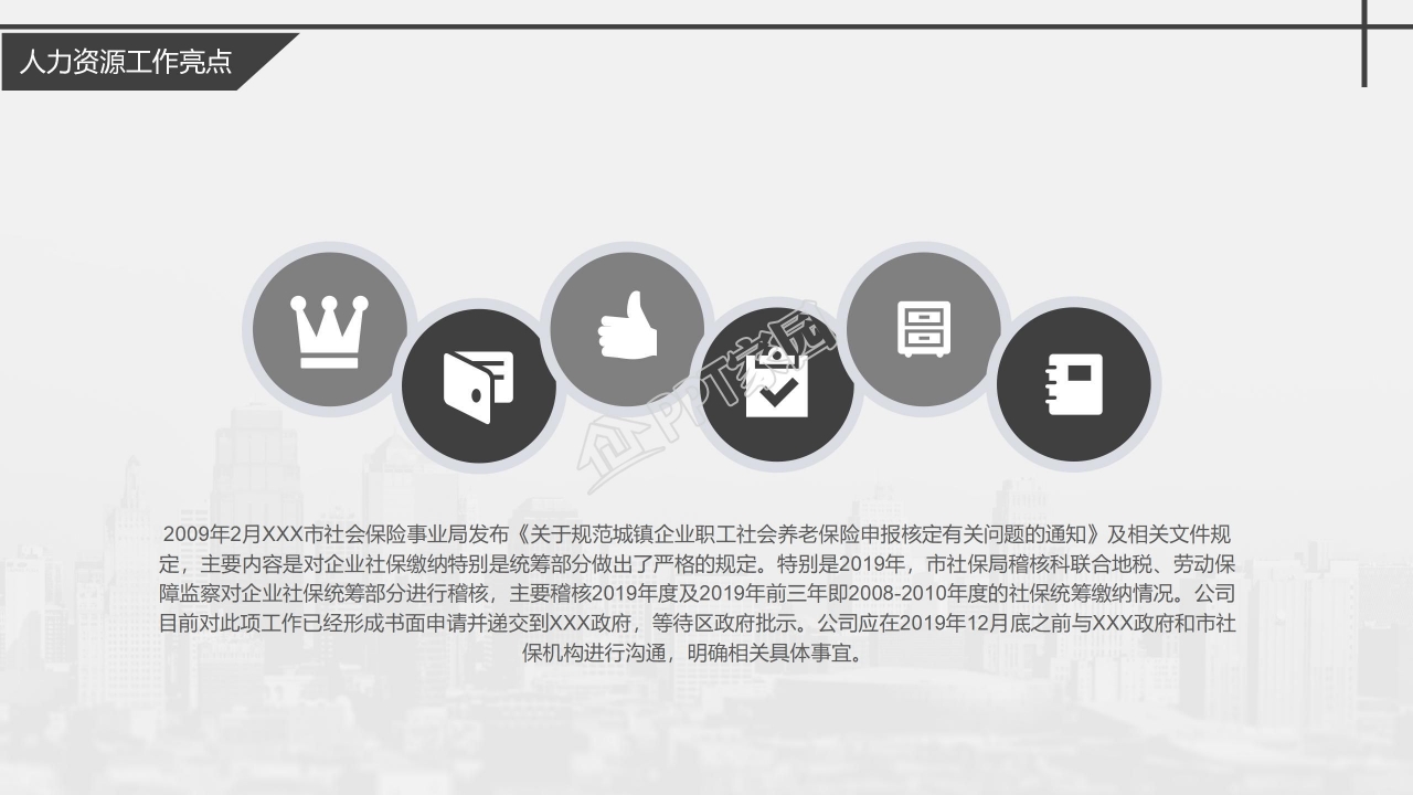 人力资源部年度工作总结ppt