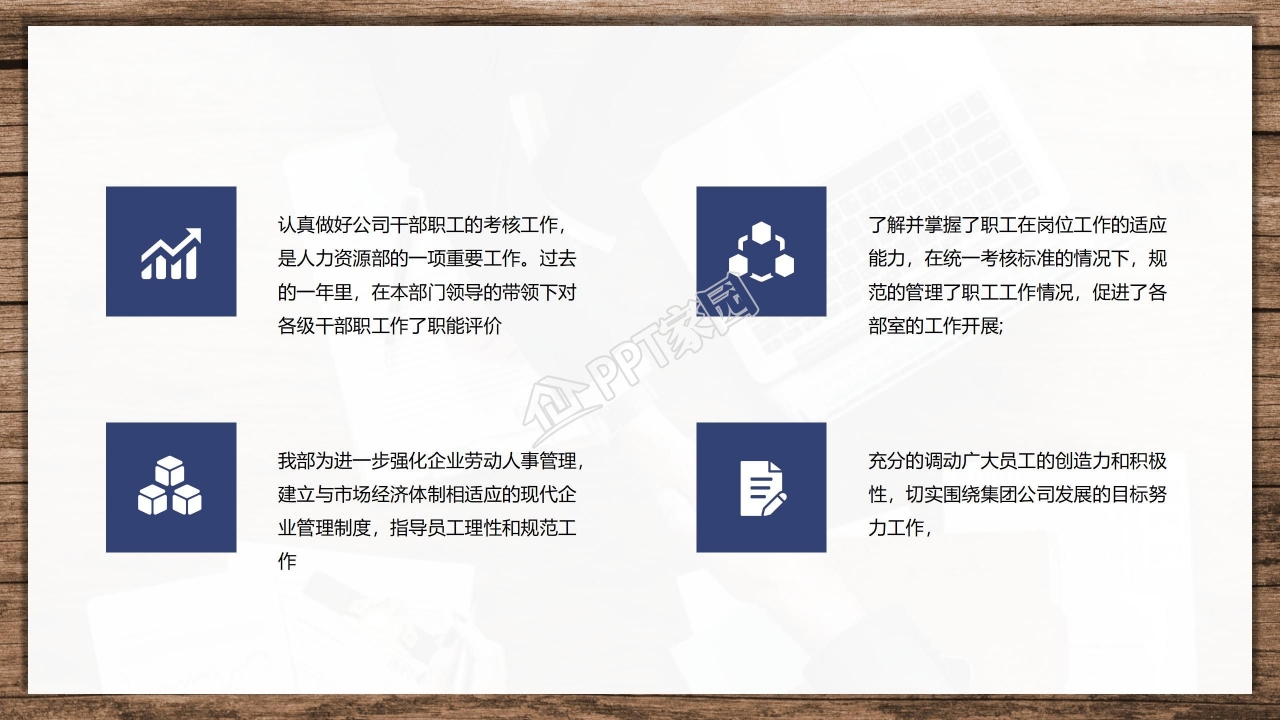 商务人力资源管理工作总结ppt模板