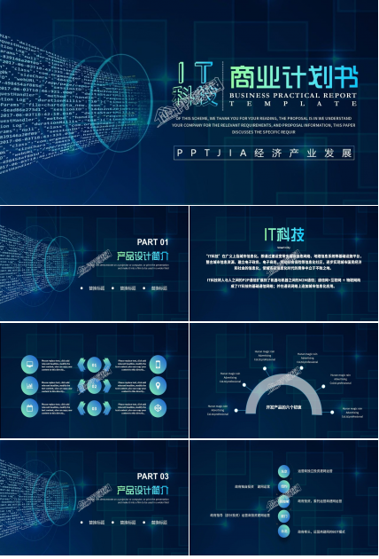 it项目商业计划书ppt模板