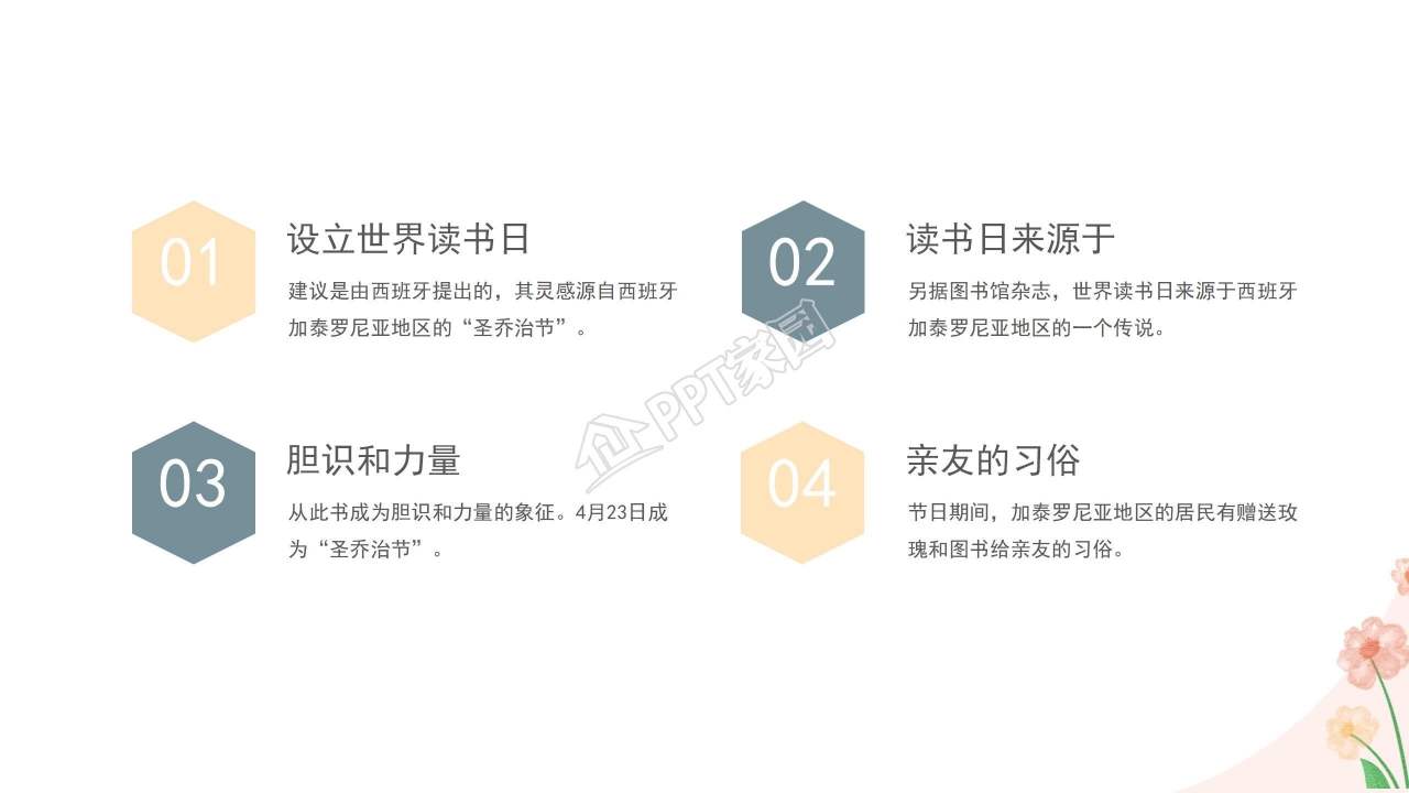 可爱卡通我的读书分享日记读书活动分享会ppt模板 