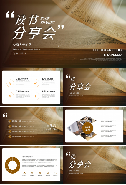 读书分享会活动ppt模板