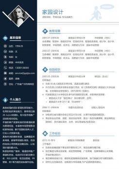 双页市场总监求职简历