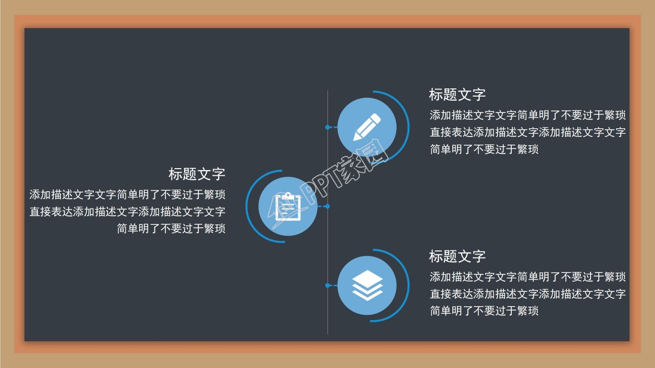 黑板风教师说课通用ppt模板