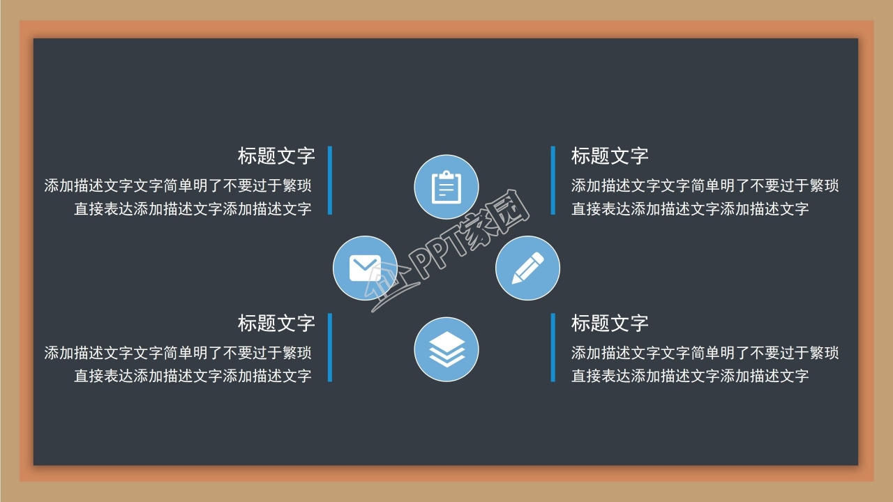 黑板风教师说课通用ppt模板