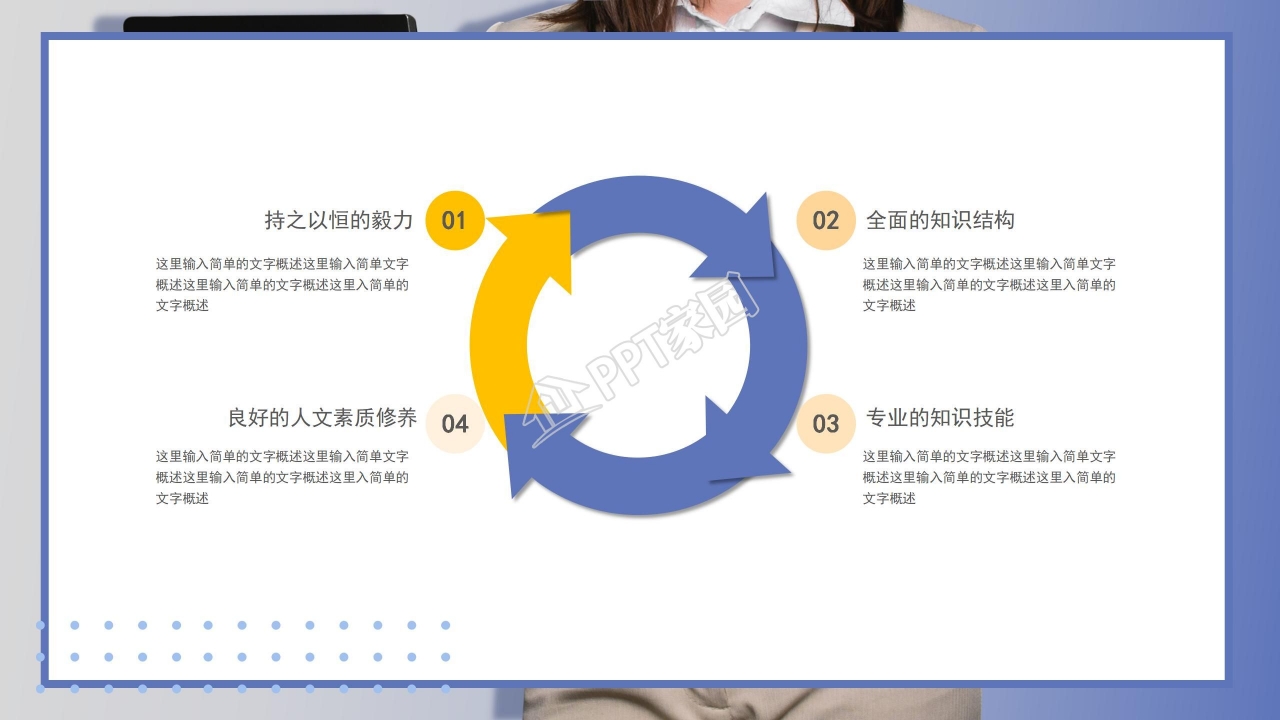 商务风竞聘述职报告个人简历ppt模板