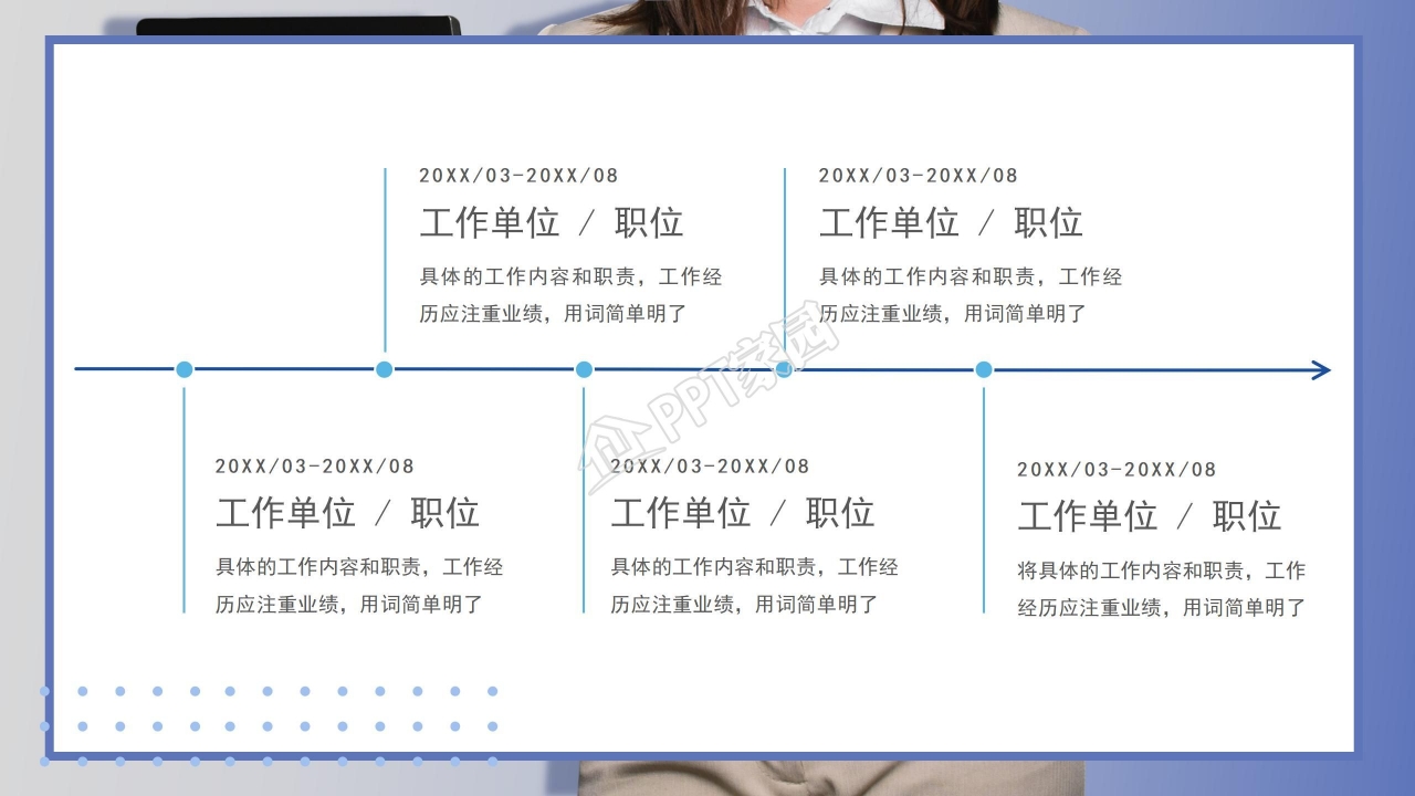 商务风竞聘述职报告个人简历ppt模板