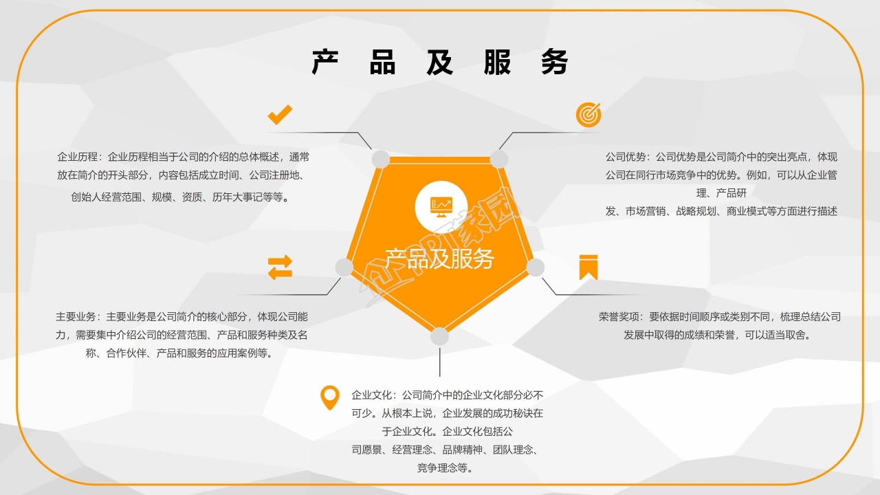 清爽简洁商务公司简介ppt模板